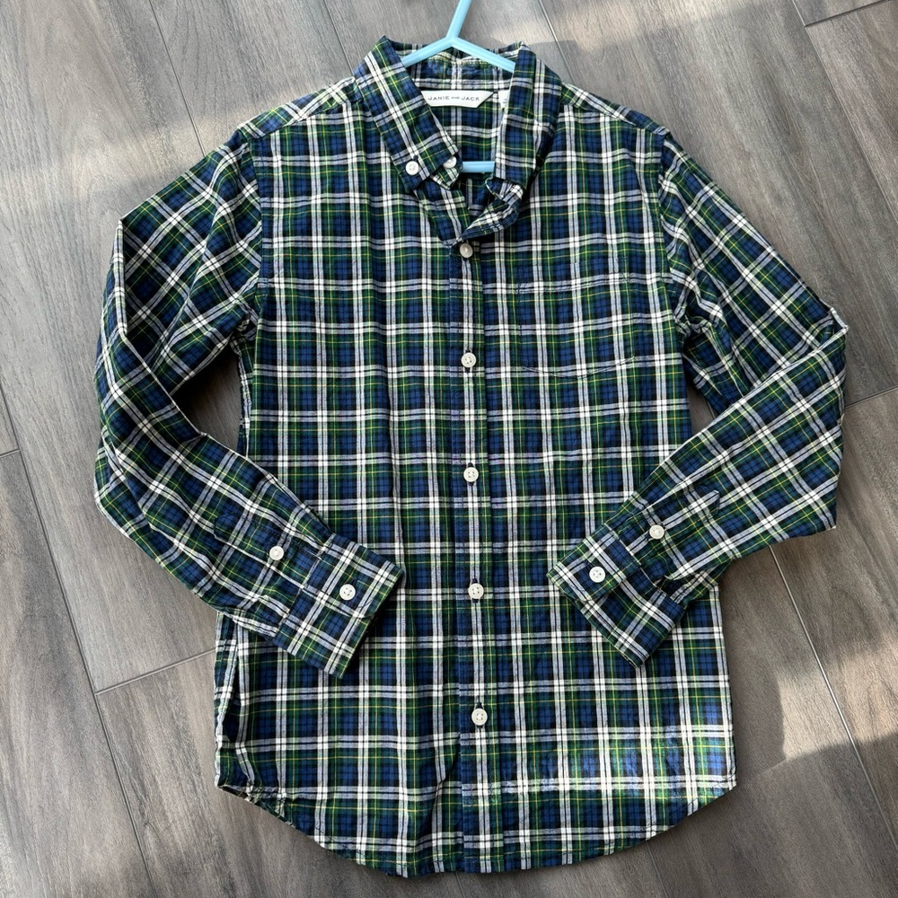 EUC Janie & Jack Button Down Shirt 7 yr